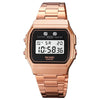 SKMEI 1952 Resin Mirror ABS Case Waterproof Electronic Watch(Rose Gold Steel Belt)