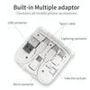 10-in-1 Magnetic Wireless Folding Charger With Data Cable Adapter Storage box(White)