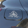 5 PCS NSWE Fashion Mountains Compass Rose Decal Nautical Compass Navigate Car Sticker, Size: 13.7x9.4cm(Silver)
