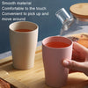 4pcs Wheat Straw Cup Household Plastic Anti-Fall Couple Portable Travel Brushing Cup(Light Blue)