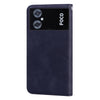 For Xiaomi Poco M4 5G/Poco M5/Redmi Note 11R Frosted Business Magnetic Horizontal Flip PU Phone Case(Black)