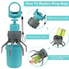 6-Claw Pooper Scooper with Bag Dispenser (Blue-Grey)