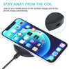 Universal QI Standard Round Wireless Charging Pad(Black)