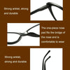 Street Stall Triangular Cat Eye Presbyopic Glasses, Degree: +300(Black)