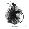 Handmade Bride Mesh Hair Accessories Wedding Photo Hat Headwear(Black)