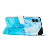 For Samsung Galaxy A06 Painted Marble Pattern Leather Phone Case(Blue Green)