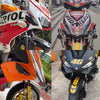 Motorcycle Dynamic Motorcycle Wing Kit(Red)
