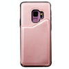 For Galaxy S9 Shockproof Calf Texture Protective Case with Holder & Card Slots & Frame(Rose Gold)