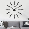 Bedroom Home Decor Large 3D Mirror DIY Wall Sticker Clock, Size: 100*100cm(Black)