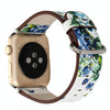 Fashion Pastoralism Style Little Floral Pattern Women Watch Leather Wrist Band For Apple Watch Series 7 41mm / 6&SE&5&4 40mm / 3&2&1 38mm