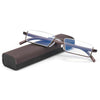 TR90 Seniors Clear Glasses With Portable Case Lightweight Presbyopic Glasses, Degree: +2.00(Brown)
