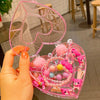 Children Heart-shaped Jewelry Gift Box Set Kids Hairpin Hair Tie Becklace Ring, Style: Rabbit Head