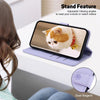For Realme 13+ Global Cute Cats RFID Leather Phone Case(Purple)