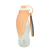 Portable Dog Water Bottle 580ml, Orange, Leakproof Travel Cup