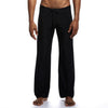 Comfortable Lounge Pants Homme Sleep Bottoms, Size:XXL (Black)