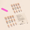 24pcs/box Handmade Nail Glitter Nail Jelly Glue Finished Patch, Color: BY1086(Wear Tool Bag)