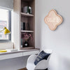 G236 LED Digital Display Flower Shape Living Room Wall Clock(Cotton Linen)