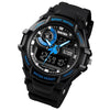 SKMEI 1357 Mens Multifunctional Sports Digital Watch Student Waterproof Watch(Blue)