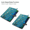For iPad Pro 11 inch 2020 Custer Painted PU Leather Tablet Case with Sleep / Wake-up Function & 3-Fold Holder(Apricot Blossom)