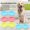 Candy Colour Double Pet Bowl - Cat & Small Dog