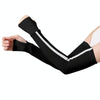 1 Pair Sunscreen Ice Silk Sleeves Outdoor Cycling Driving UV Protection Sleeves, Size: M(Black+White)