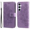 For Samsung Galaxy A36 5G / A56 5G Seven-petal Flowers Embossing Leather Phone Case(Light Purple)