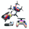 FPV-TZ-SF 4 in 1 Waterproof Anti-Scratch Decal Skin Wrap Stickers Personalized Film Kits for DJI FPV Drone & Goggles V2 & Remote Control & Rocker(Graffiti)