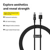 Baseus Gem Transparent 2.4A USB to 8 Pin Fast Charging Data Cable, Length:1m(Black)