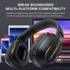 Bluetooth 5.4 Head-mounted RGB Wireless Bluetooth Gaming Headset With Transmitter(Black)