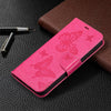 For Xiaomi Redmi Note 13 Pro 4G Global Two Butterflies Embossing Leather Phone Case(Rose Red)