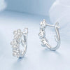 S925 Sterling Silver Flower Zircon Earrings(BSE982)