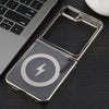 For Samsung Galaxy Z Flip5 6D Glossy Electroplated PC MagSafe Phone Case(Titanium Gray)