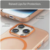 For iPhone 14 Pro Max MagSafe Frosted Translucent TPU + PC Full Coverage Phone Case(Orange)