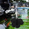 Courtyard Decoration Micro Water Pump Water Landscape Solar Three-leaf Fountain(Black)