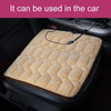 Car USB Seat Heater Cushion Warmer Cover Winter Heated Warm Mat, Style: Square (Beige)