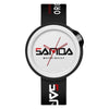 SANDA 3200 Silicone Belt Quartz Sports Watch For Men And Women(Black And White)
