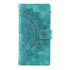 For Samsung Galaxy A06 5G Multi-Card Totem Zipper Leather Phone Case(Green)
