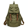 Retro Casual Canvas Travel Backpack 17 Inch Laptop Daypacks(Green)