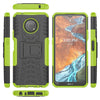 For Nokia G300 Tire Texture TPU + PC Phone Case with Holder(Green)