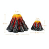 Aquarium Volcano Ornament, Large Resin Rockery, Air Pump Compatible, 15cm