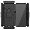 For Alcatel 3L (2020) Tire Texture Shockproof TPU + PC Protective Case with Holder(Black)