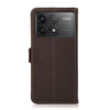 For Xiaomi Redmi K70 Pro KHAZNEH Side-Magnetic Litchi Genuine Leather RFID Phone Case(Brown)