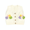 Baby Girl Knitted Vest Flower Sweater Outer Undershirt, Size: 120cm(Purple)