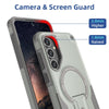 For Samsung Galaxy A55 5G Armor MagSafe Holder PC Hybrid TPU Phone Case(Grey)
