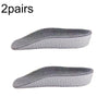 2pairs 2.5cm Cashmere Boost Height Increased  Half Insoles Warm Insoles(Gray)