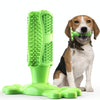 Dog Toothbrush Chew Toy, Green, Large - Cleans Teeth & Gums
