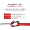 ROCK 1.2m 2.1A TPE + Nylon Braided USB to 8 Pin Data Sync Charge Cable For iPhone 11 Pro Max / iPhone 11 Pro / iPhone 11 / iPhone XR / iPhone XS MAX / iPhone X & XS / iPhone 8 & 8 Plus / iPhone 7 & 7 Plus (Black)