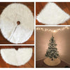 Christmas Tree Plush Skirt White Round Ornament Decoration, Diameter: 78cm(White)