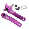 JIANKUN IXF Mountain Bike Hollow Crank Modified, Style:Left and Right Crank(Purple)