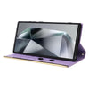 For Samsung Galaxy S25 Ultra 5G Crossbody Rhombic Sucker Leather Phone Case(Purple)